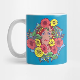 Emblematic Flower Woman Mug